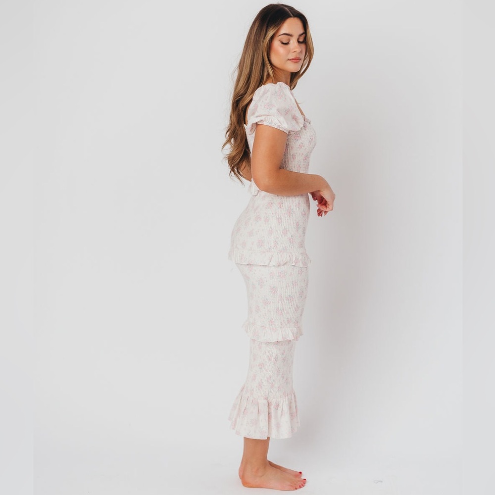 Mable Shirting Cotton Middi Ruffle Dress